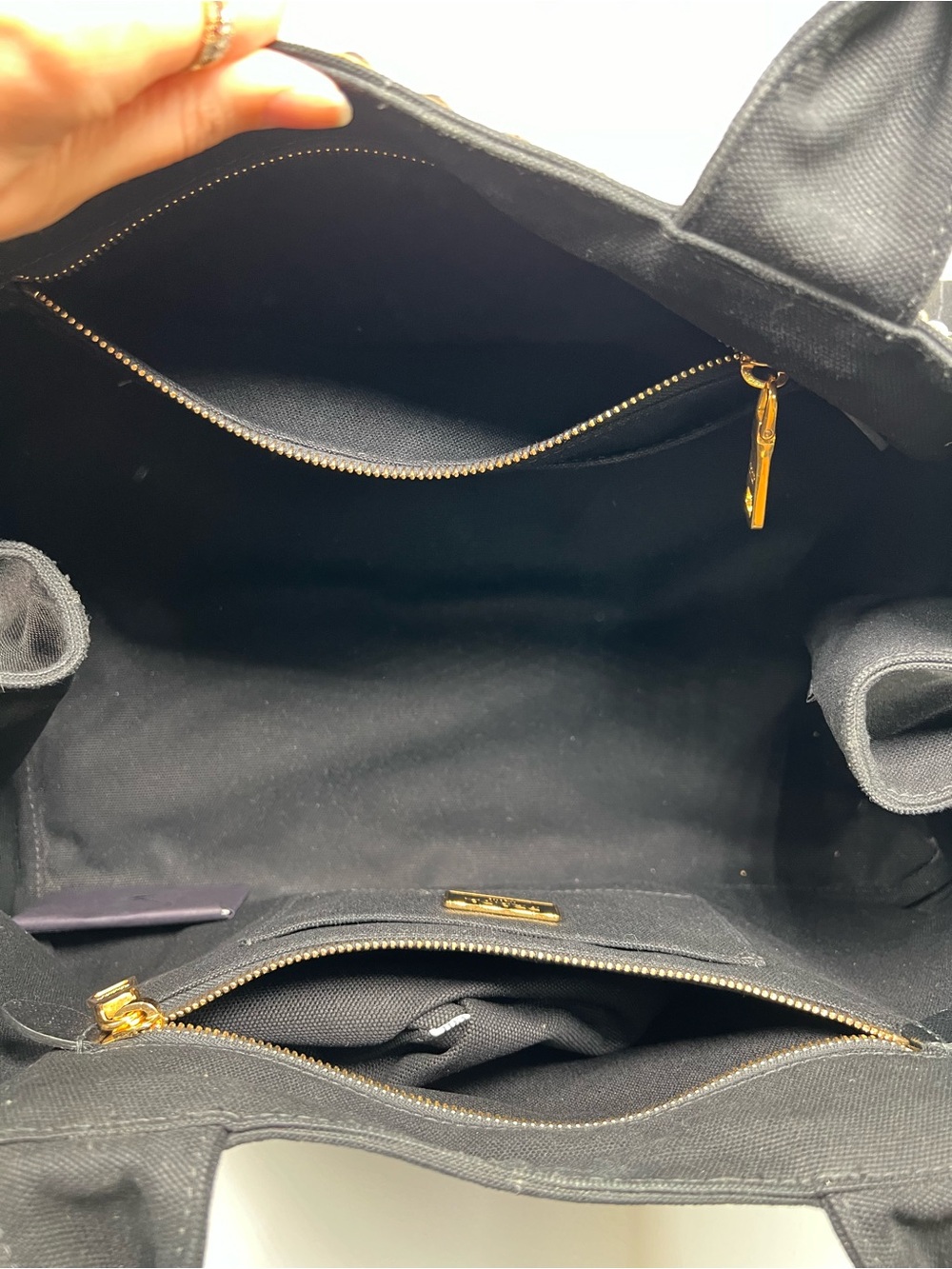 PRADA Tote Bag Canapa studs canvas Nero (Black) Women - Picture 9 of 13